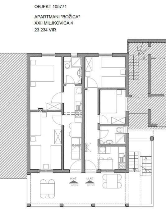 Apartments Bozica Vir Zewnętrze zdjęcie